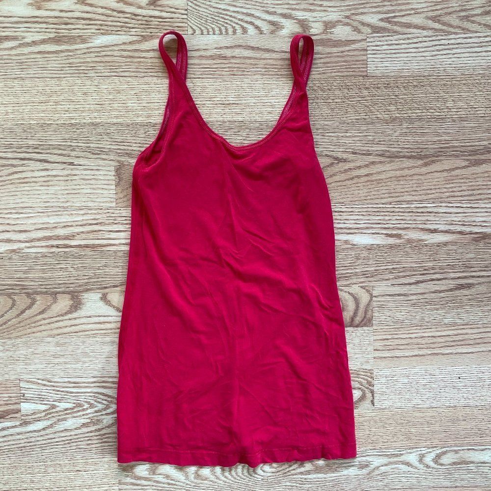 Lululemon Red Cotton Spandex Tank 6